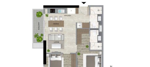 Apartamento com 2 quartos em condomínio em The Filmore Da Nang Hai Chau, Vietnam N.º 20174 15