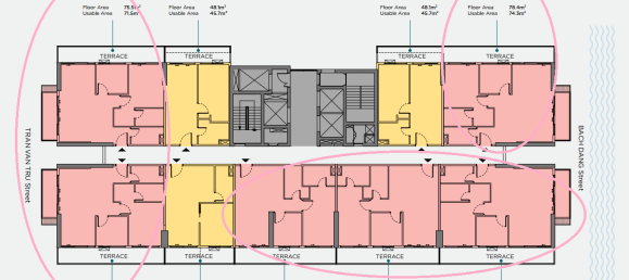 Apartamento com 2 quartos em condomínio em The Filmore Da Nang Hai Chau, Vietnam N.º 20174 3