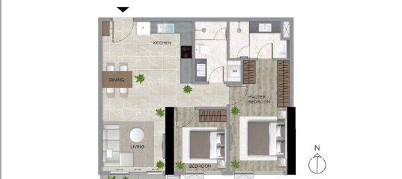 Apartamento com 2 quartos em condomínio em The Filmore Da Nang Hai Chau, Vietnam N.º 20174 12