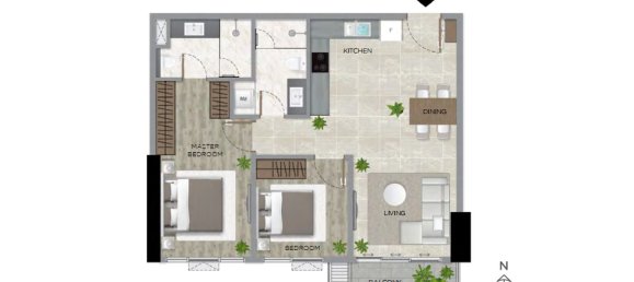 Apartamento com 2 quartos em condomínio em The Filmore Da Nang Hai Chau, Vietnam N.º 20174 11