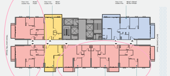 Apartamento com 2 quartos em condomínio em The Filmore Da Nang Hai Chau, Vietnam N.º 20174 4