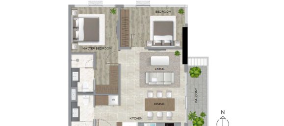 Apartamento com 2 quartos em condomínio em The Filmore Da Nang Hai Chau, Vietnam N.º 20174 9