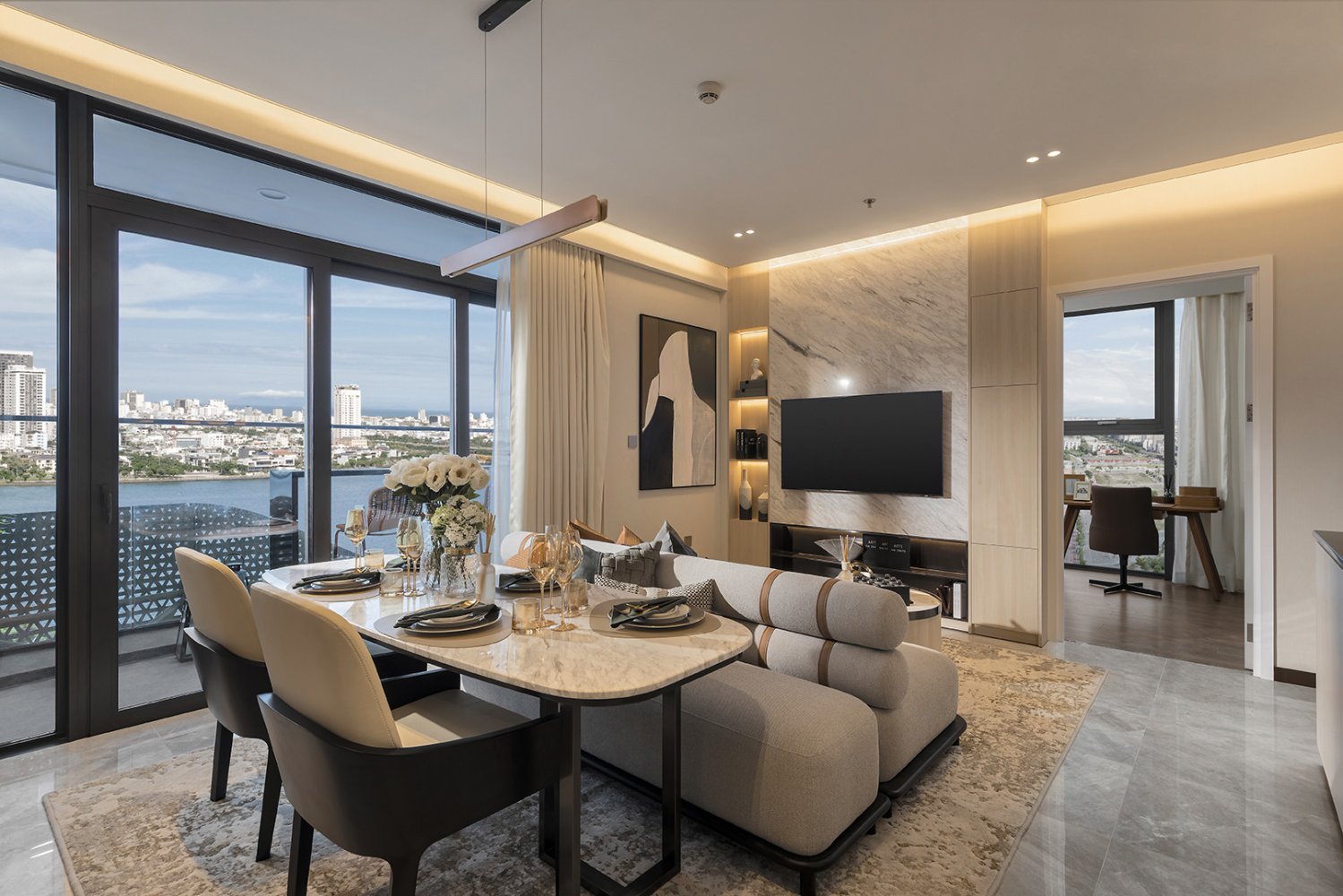 Apartamento com 2 quartos em condomínio em The Filmore Da Nang Hai Chau, Vietnam N.º 20174