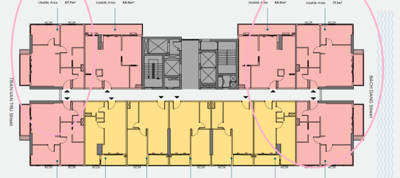 Apartamento com 2 quartos em condomínio em The Filmore Da Nang Hai Chau, Vietnam N.º 20174 2