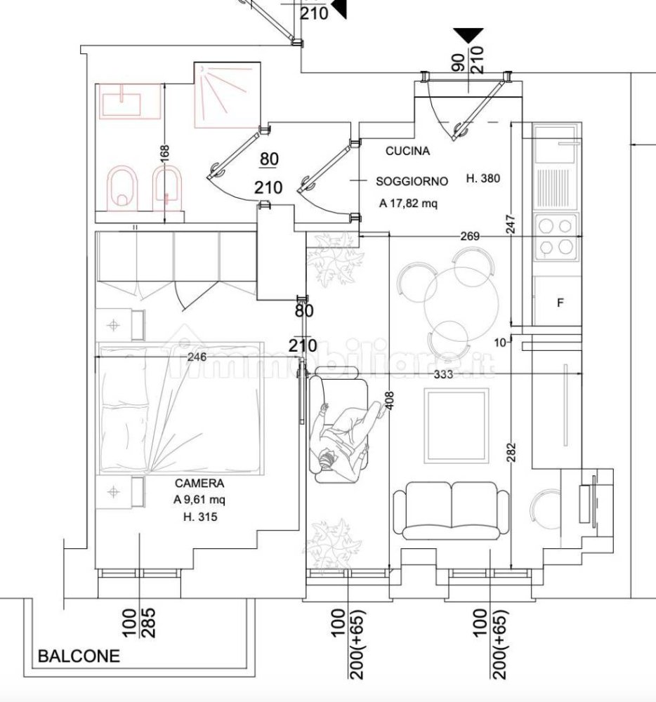 1 غرف نوم شقة في Milan, Italy رقم 315238