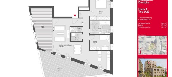 Apartamento de 3 habitaciónes en Dornbirn, Austria No. 80764 4