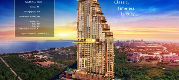 Кондоминиум  с 2 спальнями в The Riviera Ocean Drive, Паттайя, Таиланд № 32750 4