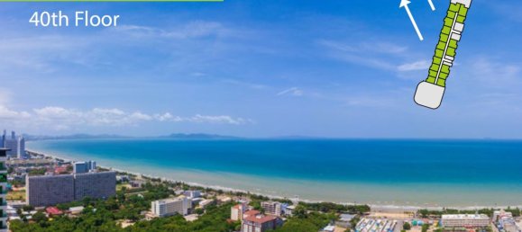 Кондоминиум  с 2 спальнями в The Riviera Ocean Drive, Паттайя, Таиланд № 32750 12