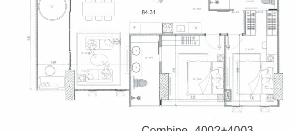 Кондоминиум  с 2 спальнями в The Riviera Ocean Drive, Паттайя, Таиланд № 32750 10