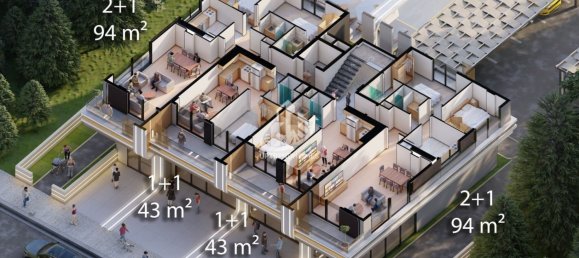 Wohnung 1+1 in Oba, Turkey, Nr. 14663 7