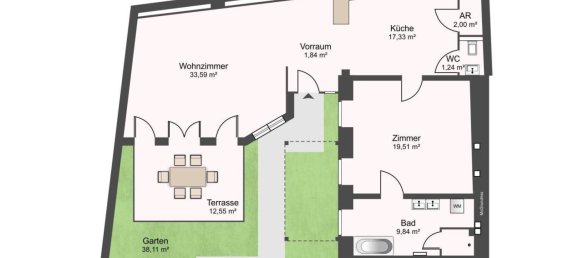 2-salle Appartement à Vienna, Austria No. 94526 9