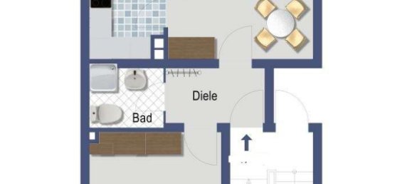 Квартира с 2 комнатами в Эссен, Германия № 6702 3