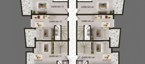 Квартира 1+1 в Авсаллар, Турция № 31397 24