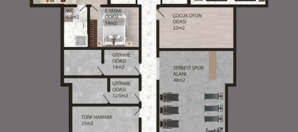 Квартира 1+1 в Авсаллар, Турция № 31397 26