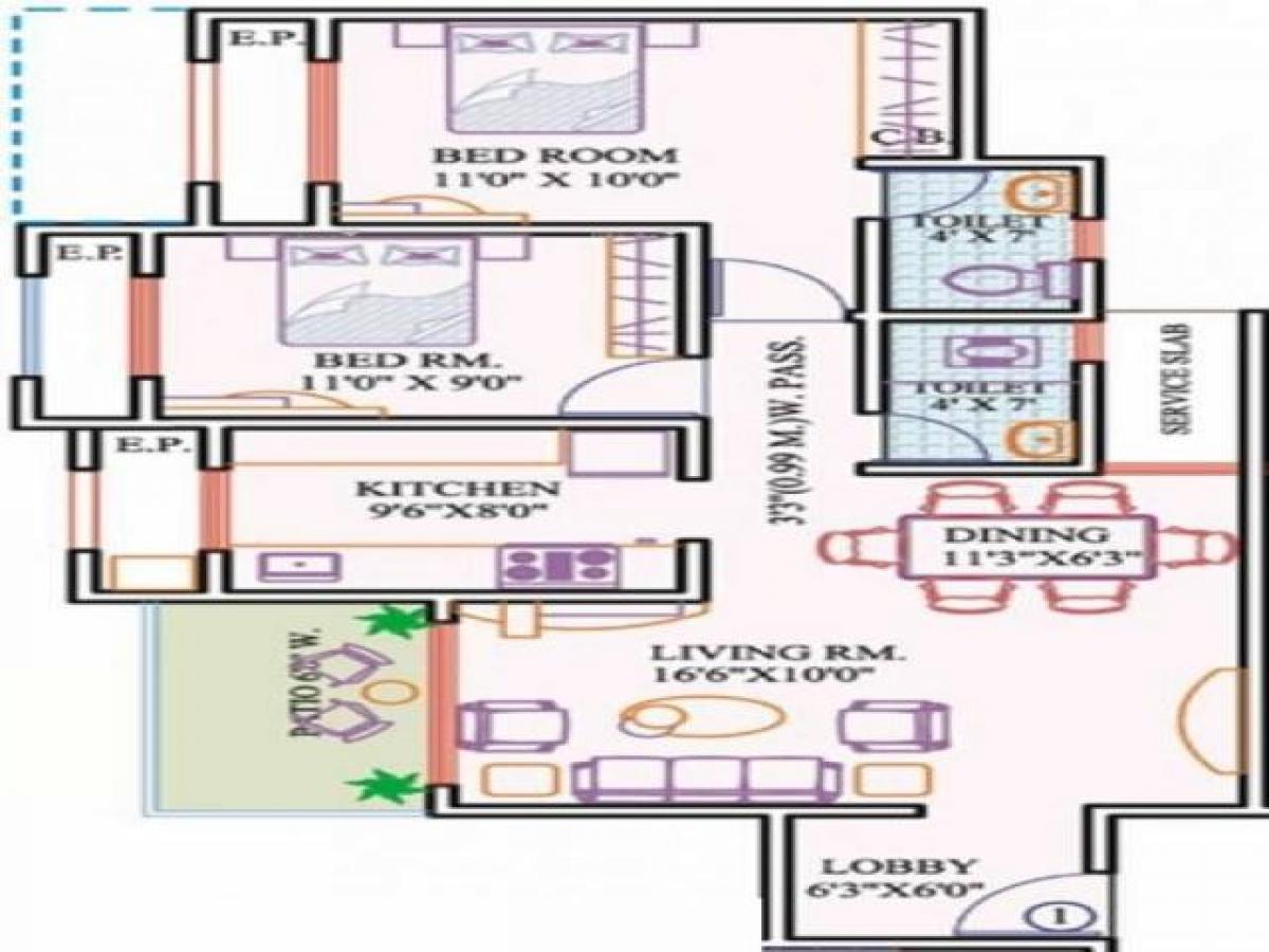 2 chambres Maison à Mumbai, India No. 12973