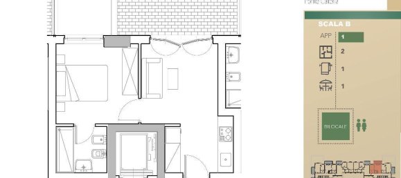 2-salle Appartement à Rome, Italy No. 19874 3