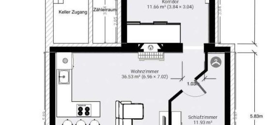 Квартира с 1 спальней в Штеглиц, Германия № 111007 10