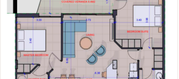 Пентхаус с 3 спальнями в Хлорака, Кипр № 92296 4