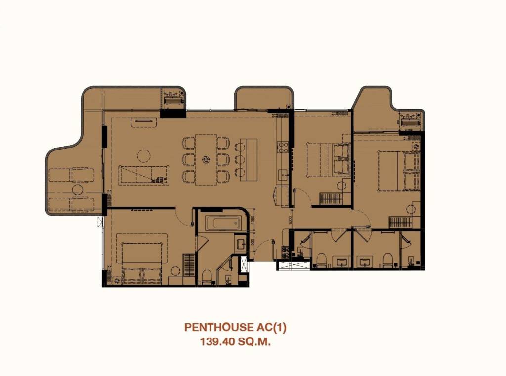 3 Schlafzimmer Penthouse in Phuket, Thailand, Nr. 72230