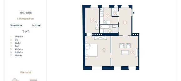 3 rooms Apartment in Mariahilf, Austria No. 236748 3