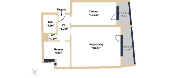 3 rooms Apartment in Josefstadt, Austria No. 3802 7