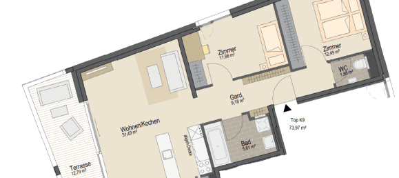 2 غرف نوم شقة في Innsbruck-Stadt, Austria رقم 212413 20