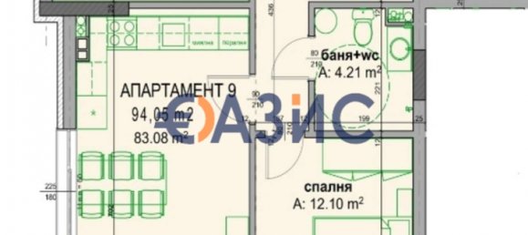 2 Schlafzimmer Wohnung in Burgas, Bulgaria, Nr. 370 5