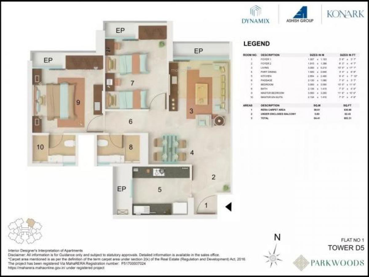 2 bedrooms House in Mumbai, India No. 6834