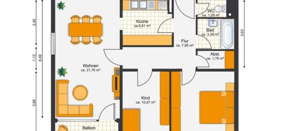 2 Schlafzimmer Wohnung in Deggendorf, Germany, Nr. 84697 11
