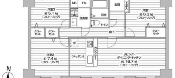 3 bedrooms Apartment in Hyogo, Japan No. 3476 2