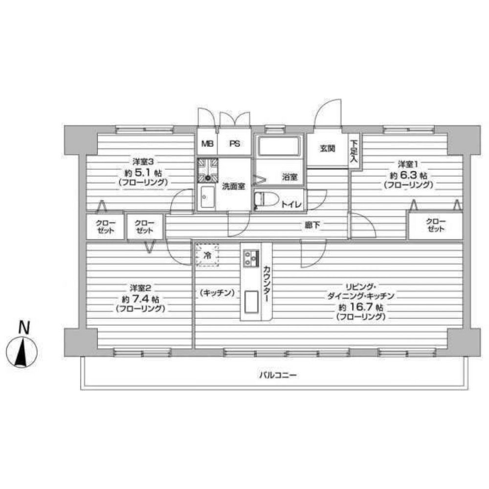 3 bedrooms Apartment in Hyogo, Japan No. 3476