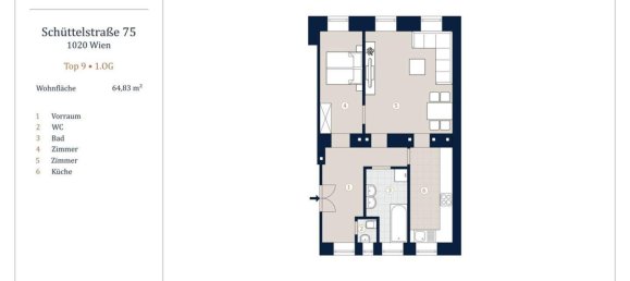 2-Zimmer Wohnung in Leopoldstadt, Austria, Nr. 252846 14