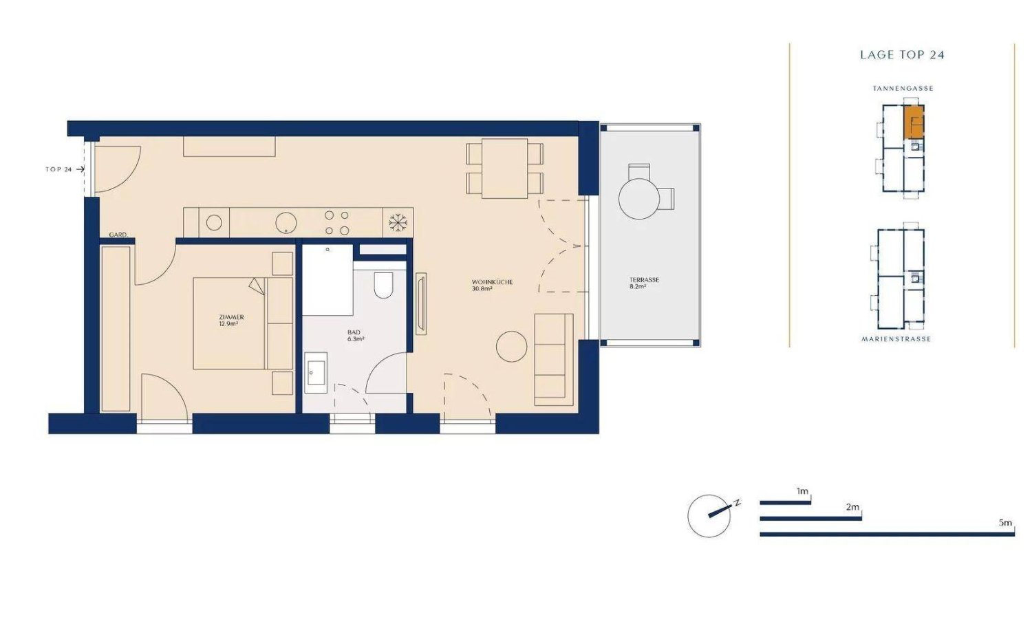 Apartamento de 2 habitaciónes en Feldkirch, Austria No. 215149