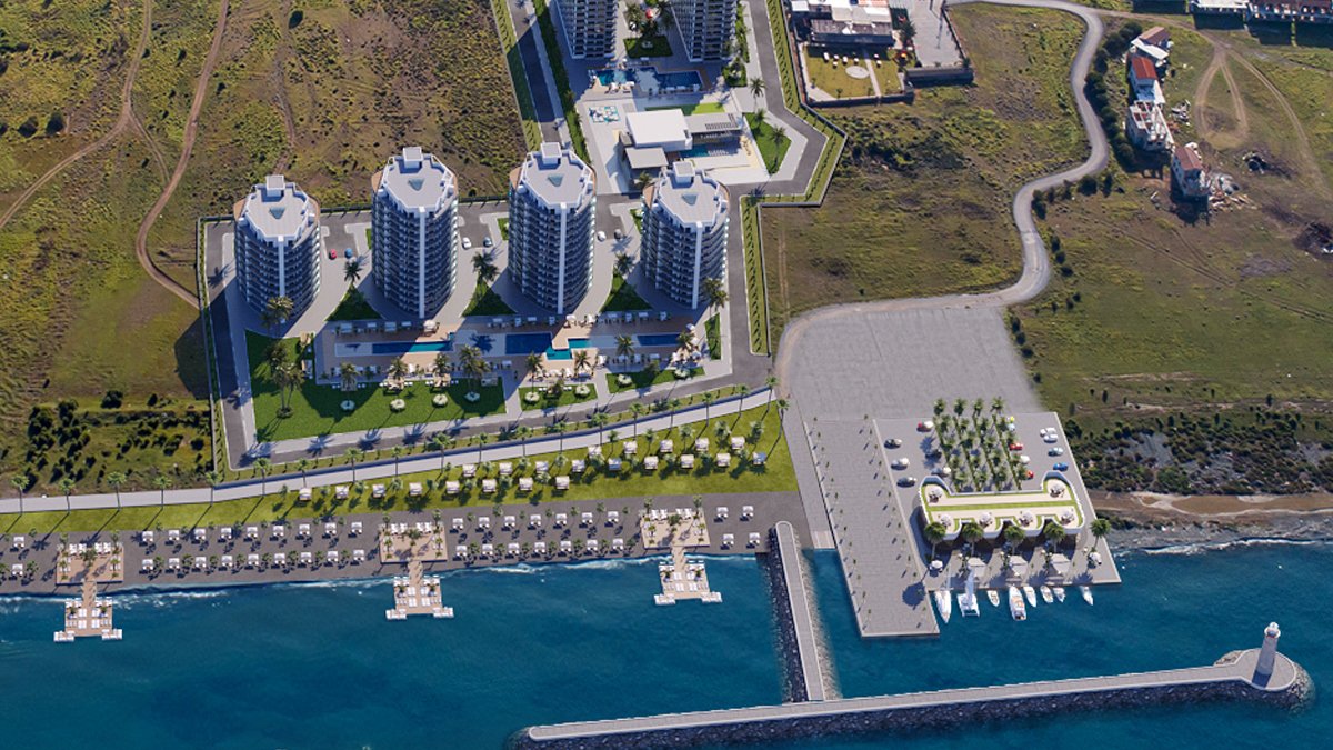 Квартира с 2 спальнями в Газиверен, Северный Кипр № 12425