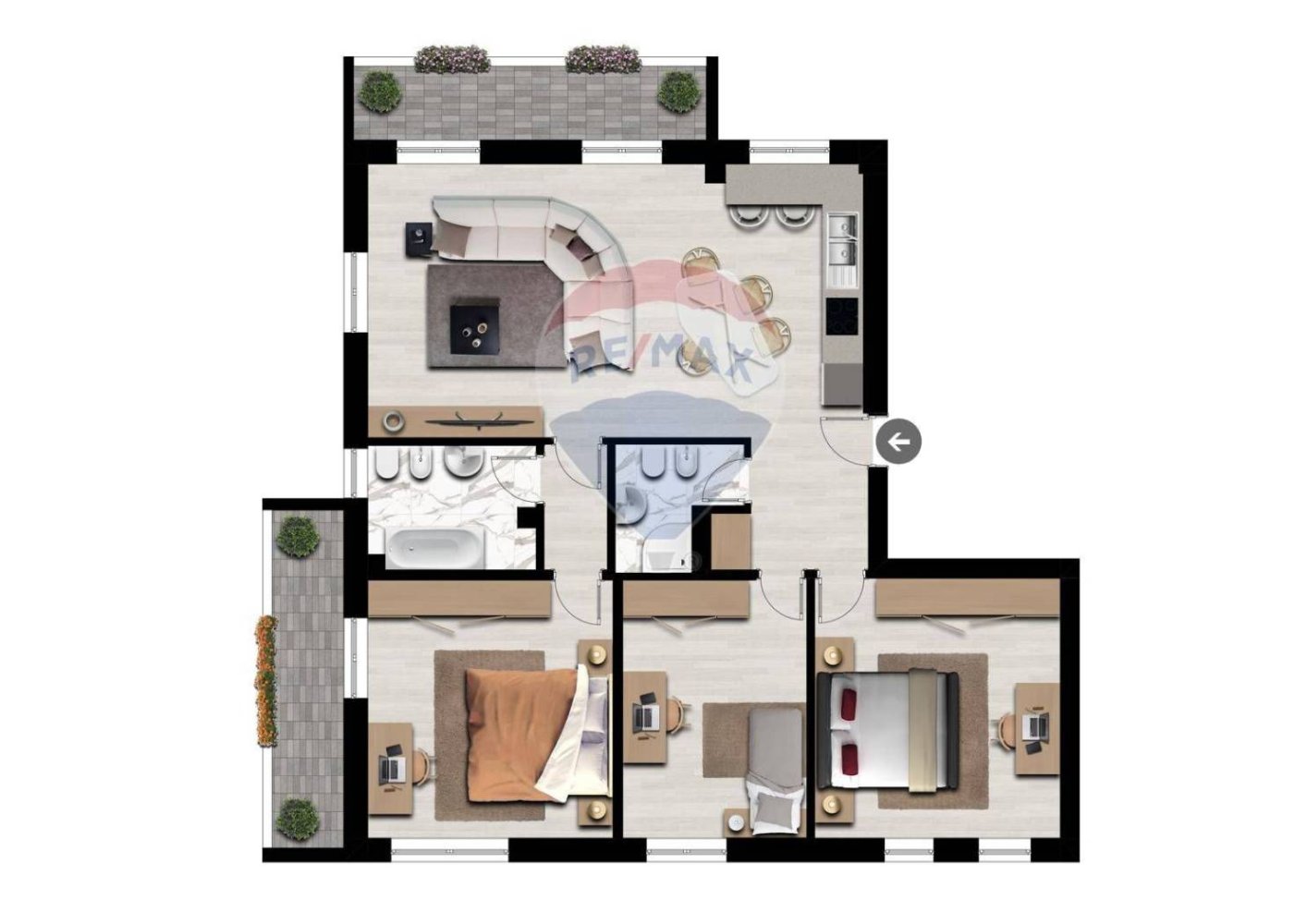 3 Schlafzimmer Wohnung in Bergamo, Italy, Nr. 312555