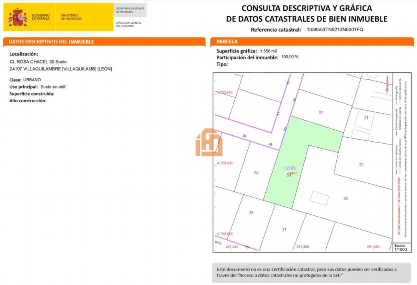 Земельный участок в Виллакиламбре, Испания № 65342