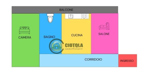 Apartamento de 2 divisões em Naples, Italy N.º 26787 9