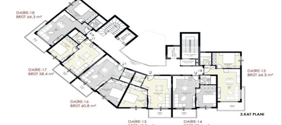 Apartamento de 1+1 en Alanya, Turkey No. 14411 11