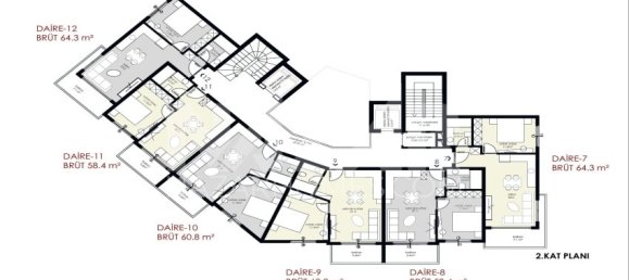 Apartamento de 1+1 en Alanya, Turkey No. 14411 10