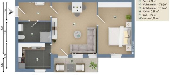 1 bedroom Apartment in Magdeburg, Germany No. 222436 7