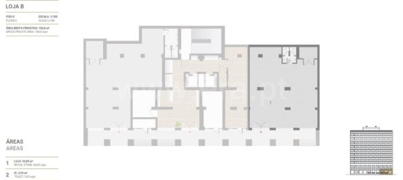 Gewerbliche Immobilie in Lisbon, Portugal 107m², Nr. 30964 2