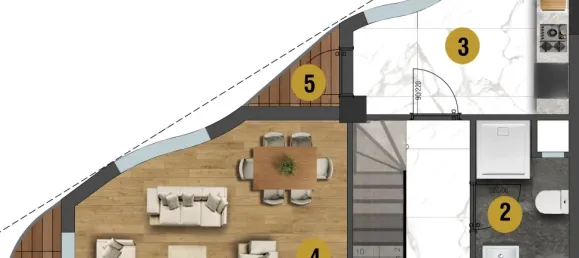 Квартира 2+1 в Мугла, Турция № 33317 11