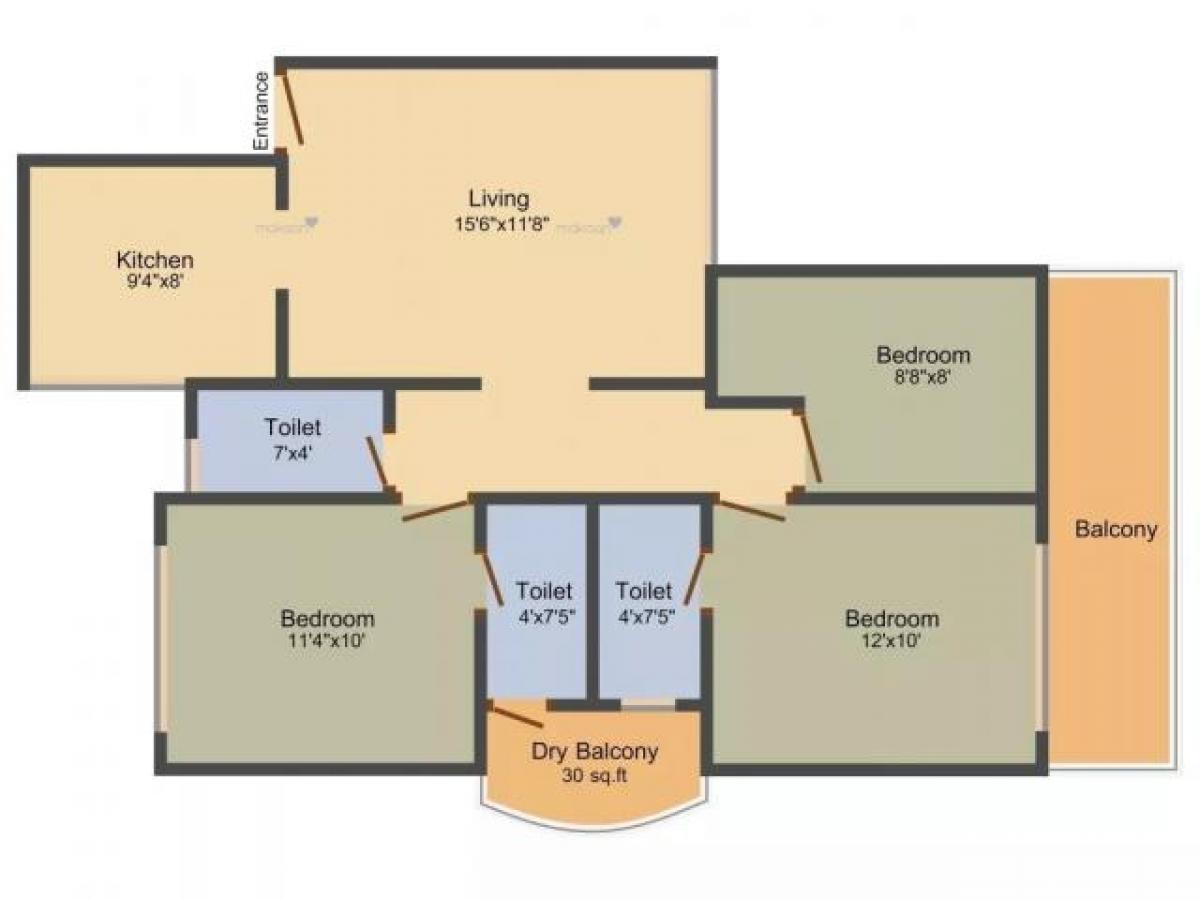 3 bedrooms House in Mumbai, India No. 62656