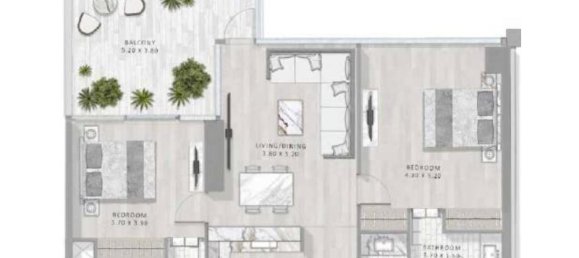 Apartamento en Business Bay, UAE 69 m² No. 121194 8