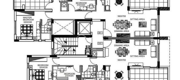 Пентхаус с 3 спальнями в Агиос Афанасиос, Кипр № 12131 2