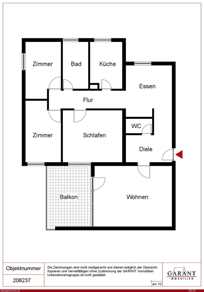Квартира с 3 спальнями в Goppingen, Германия № 4104