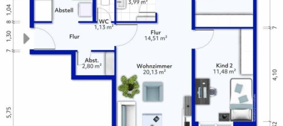 Квартира с 3 спальнями в Ludwigsburg, Германия № 365426 2