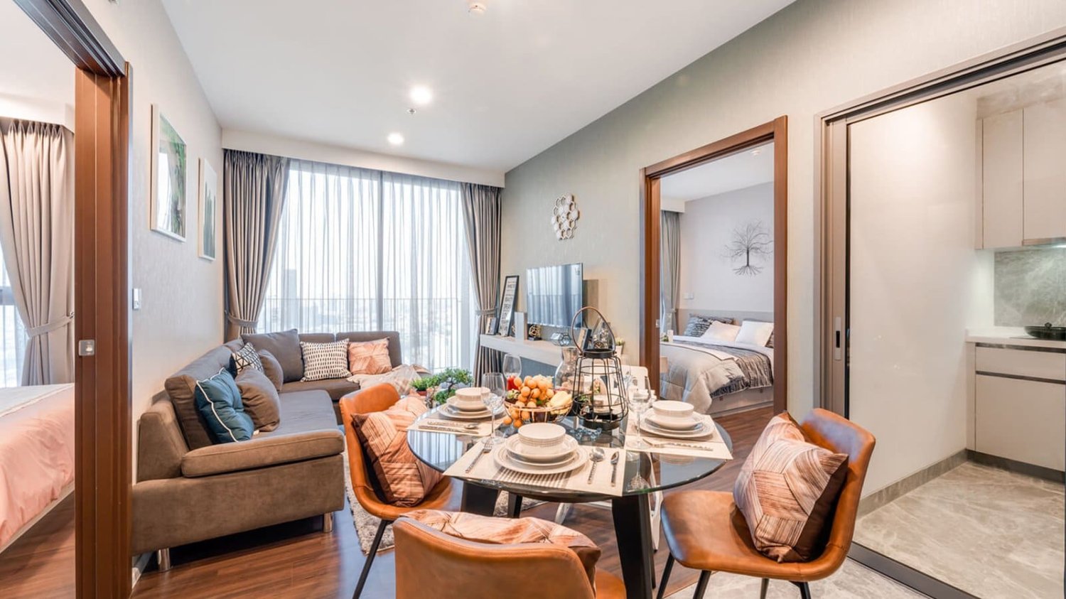 Кондоминиум  с 2 спальнями в Whizdom Inspire, Бангкок, Таиланд № 28424