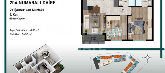 2 rooms Apartment in Altintash, Turkey No. 12488 9