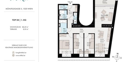 4-salle Duplex à Leopoldstadt, Austria No. 224142 8